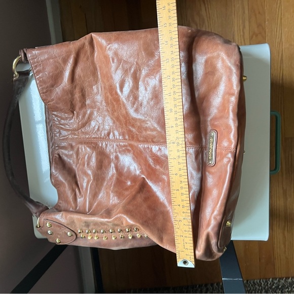 Cynthia Rowley Brown Slouchy Hobo Bag with Rose Detail - Picture 8 of 10